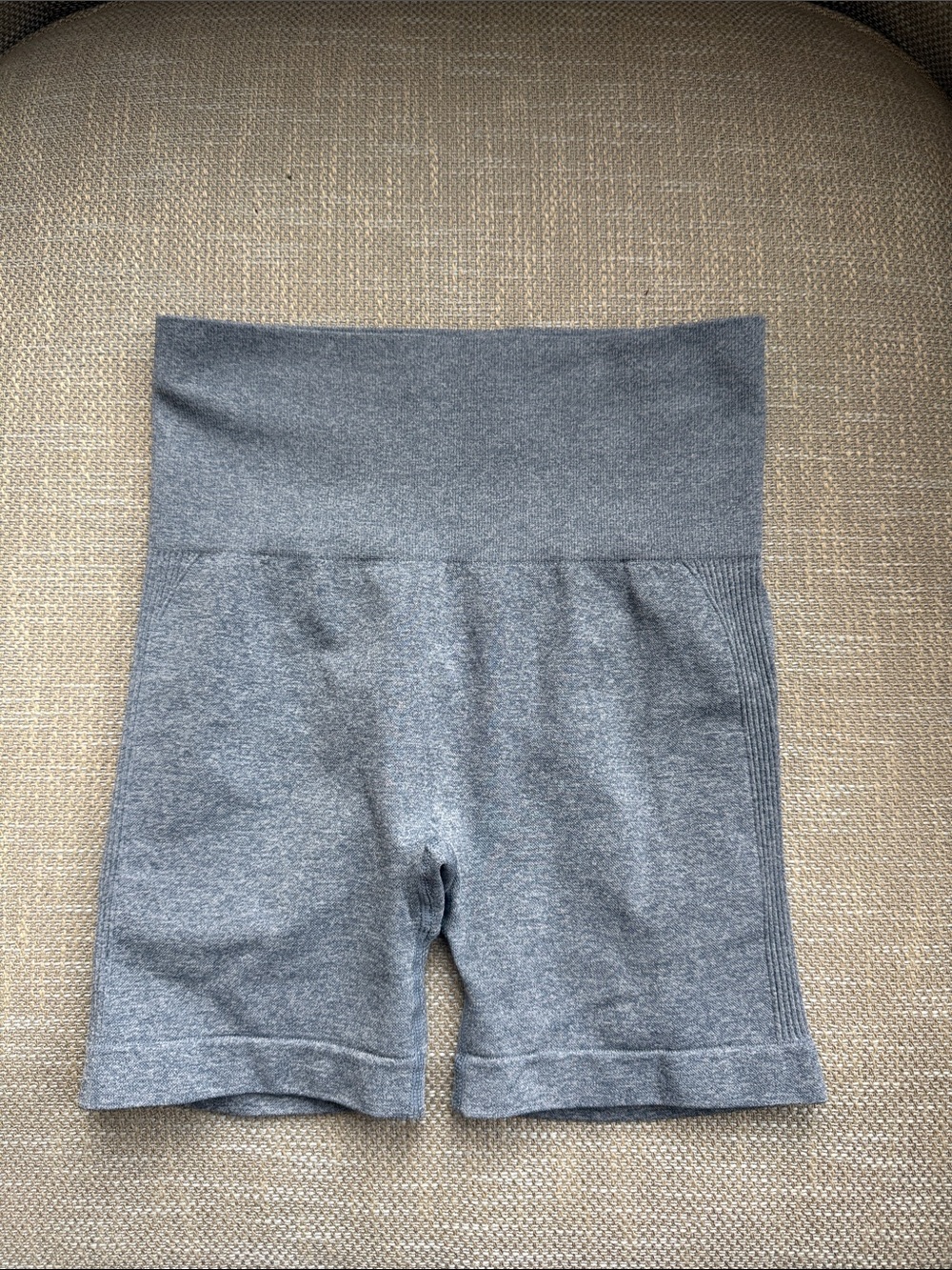 High-Waist Gray Seamless Women’s Shorts
